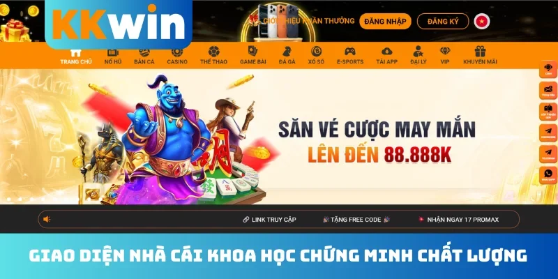 Giao diện nhà cái khoa học chứng minh chất lượng